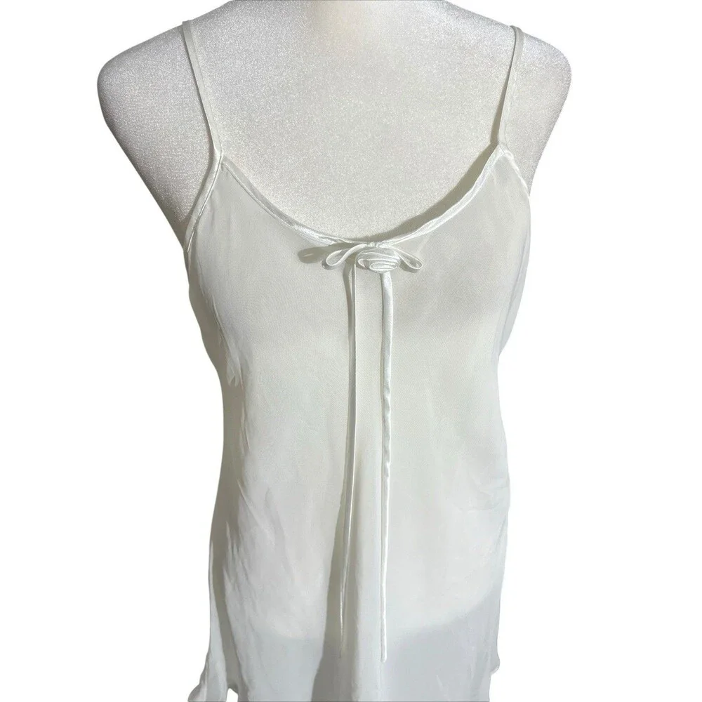 Vtg Fredericks Of Hollywood Sheer Slip Dress Double Layer Bridal Nightie Sz M